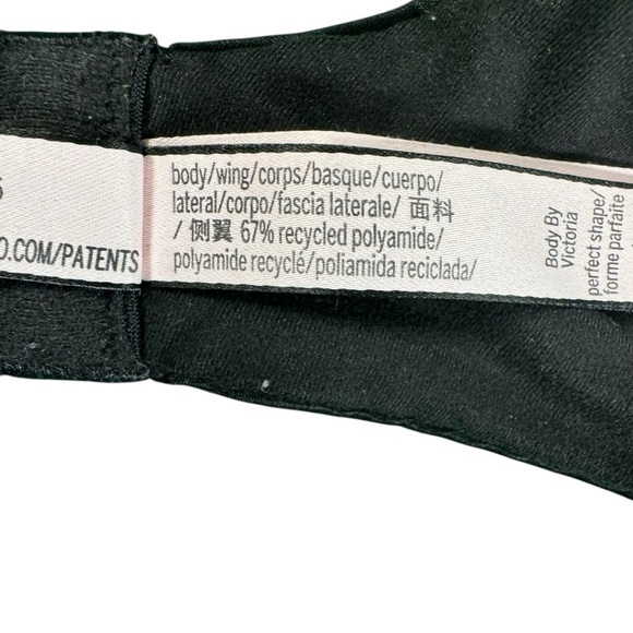Victoria’s Secret 32DD Body by Victoria Perfect Shape Bra Black Padded Underwire - Picture 10 of 11